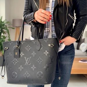 Louis Vuitton Neverfull mm Cream Monogram Empreinte